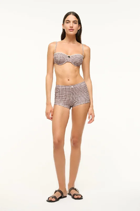 COD BIKINI BOTTOM | DARK CHOCOLATE MICRO CHECK Back tie bikini, Sexy, Trendy, Comfortable