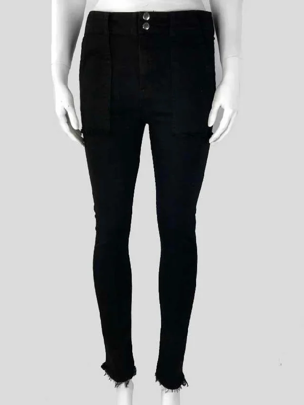 Rag & Bone Black Denny Raw Edged Carpenter Jeans - 27 US Classic Button Fly Jeans