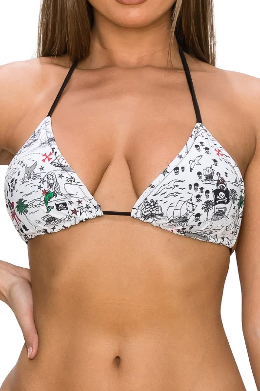 PIRATE PRINT BIKINI TOP Sequin bikini, Glamorous, Sexy, Fashionable