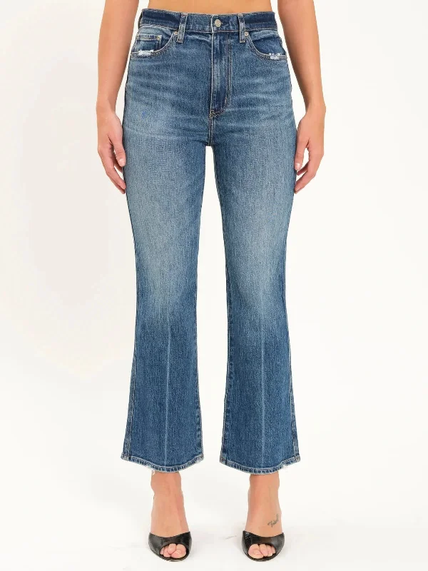 Daze Denim : Soho Ankle Flare Jean - Rush Hour Trendy Bootcut High-Waisted Jeans