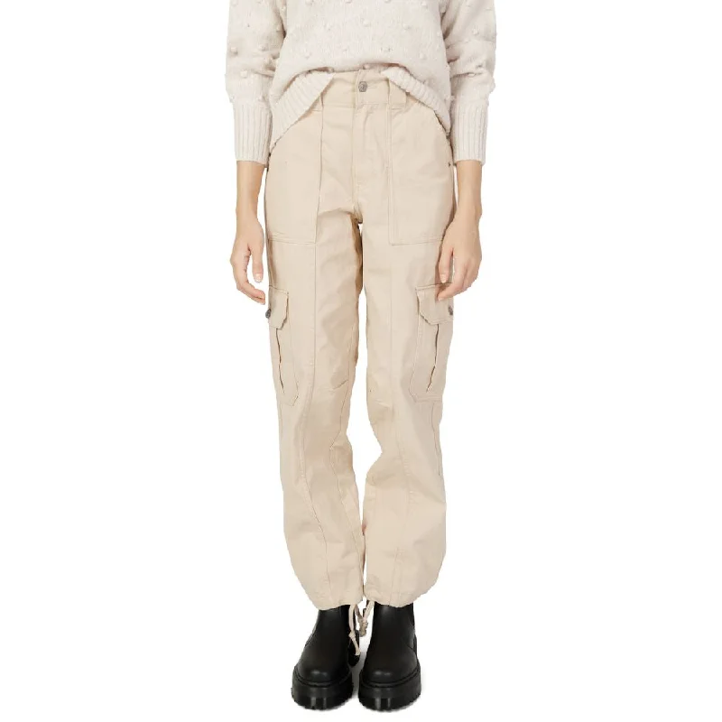 Beige Cotton Jeans & Pant Stylish High-Waisted Denim