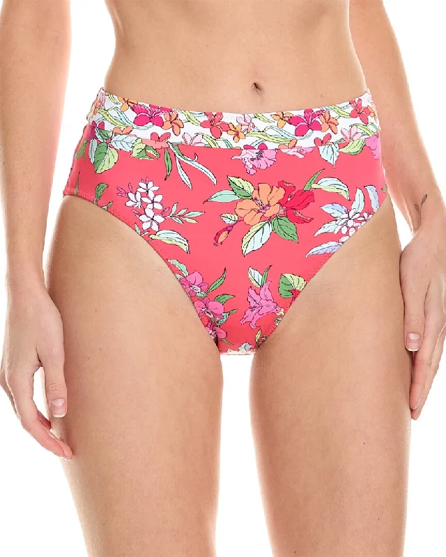 Tommy Bahama Summer Floral High-Waist Bikini Bottom Bikini with metallic accents, Glamorous, Sexy, Trendy