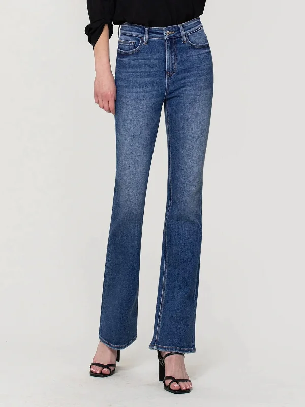 Vervet : Skylar Stretch Slim Boot Cut Jeans Trendy Classic Fit Jeans