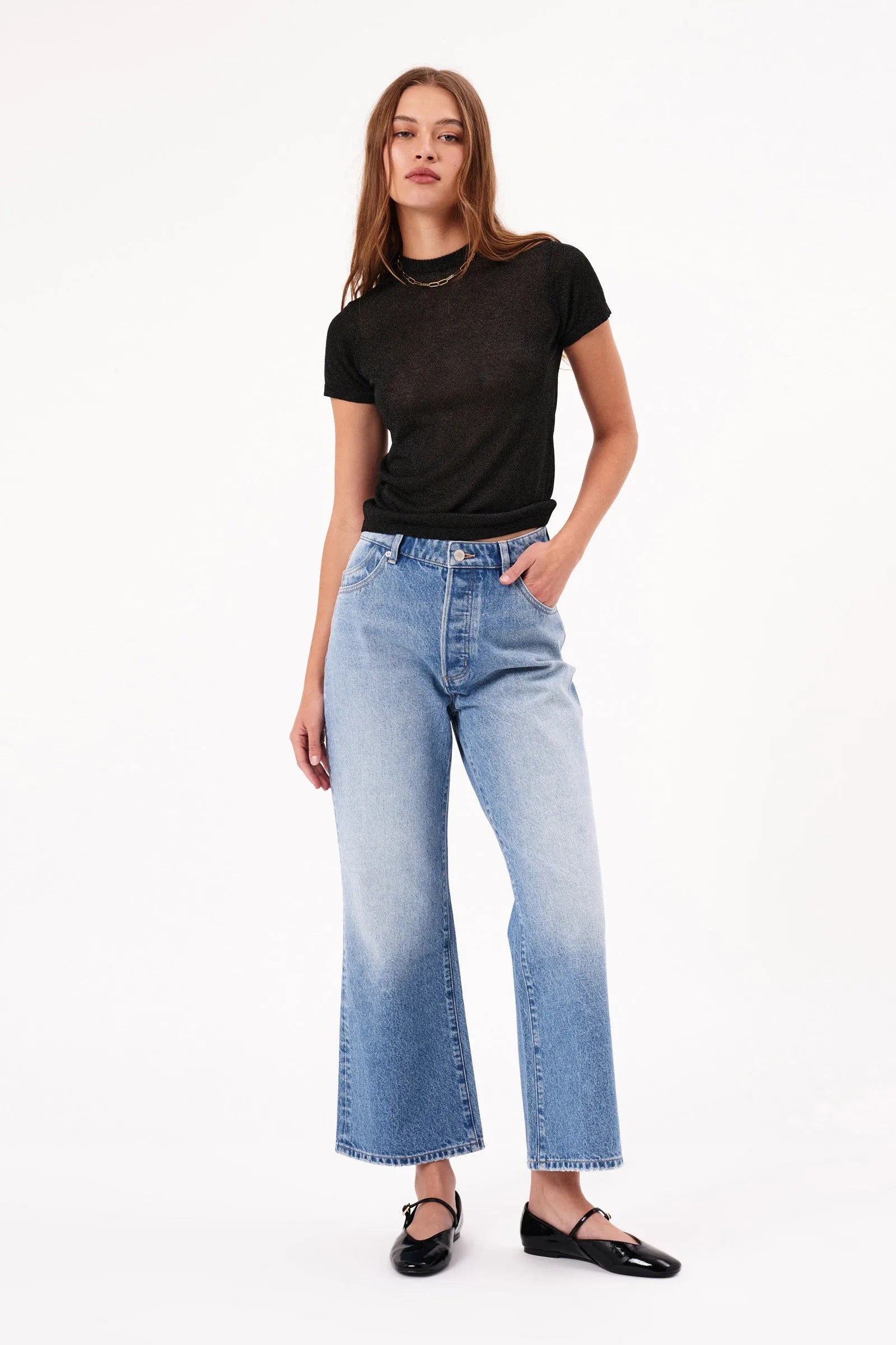 Rollas Classic Flare Crop Jean Sienna Trendy Colored Denim Jeans