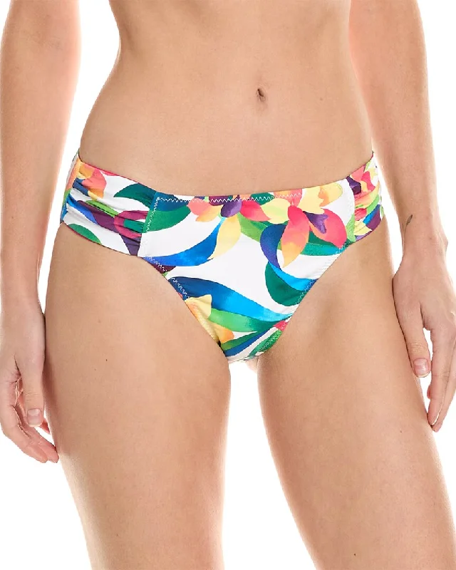 Tommy Bahama Tropical Blooms Reversible Hipster Bikini Bottom Bikini with tie-back, Adjustable, Sexy, Comfortable