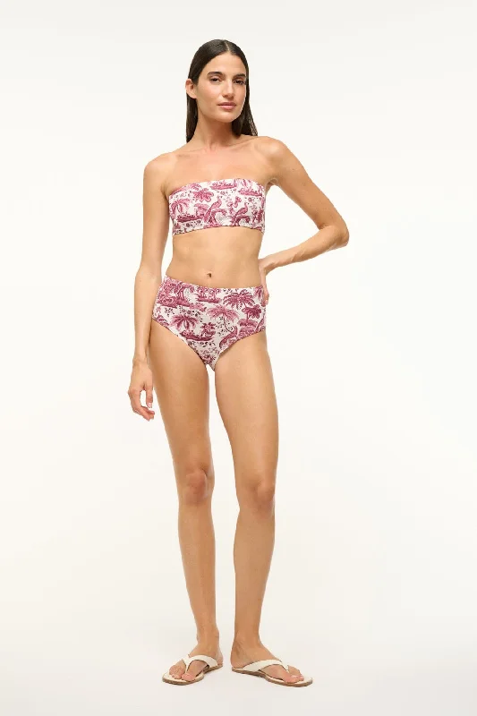 DEVON HIGH RISE BIKINI BOTTOM | BORDEAUX TOILE Back-tie bikini, Adjustable, Comfortable, Trendy