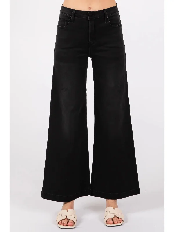 L.T.J : Sofia Wide Leg Culotte Jean Cozy Tencel Blend Denim Jeans