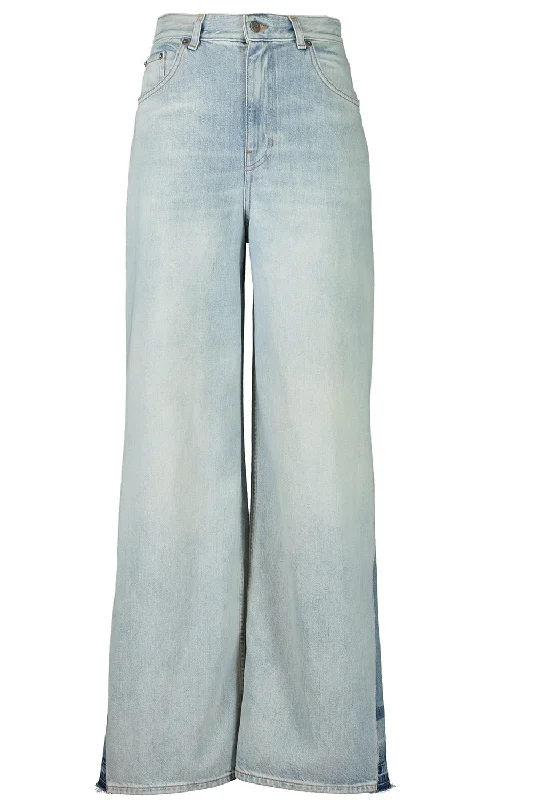 Wide Leg Jeans Fashionable Relaxed Fit Denim