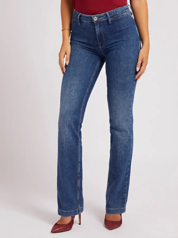 Guess Sexy Straight Jeans, Reborn Denim Fashionable Distressed Jeans