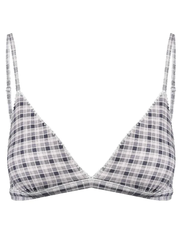 Breeze Bikini Top - Faded Blue Check Printed bikini, Fun designs, Trendy, Stylish