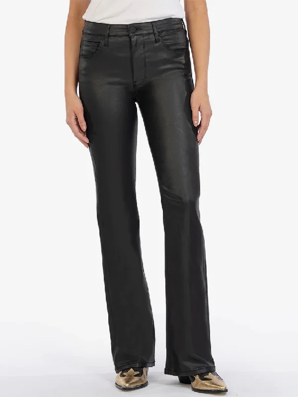 Kut Jeans : Ana Coated High Rise Flare Trendy Flared Leg Jeans