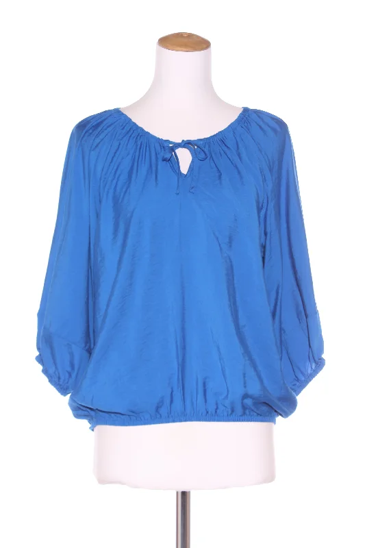 JEANSWEST - Puff sleeve blue top! 8-10 Stylish High-Waist Jeans