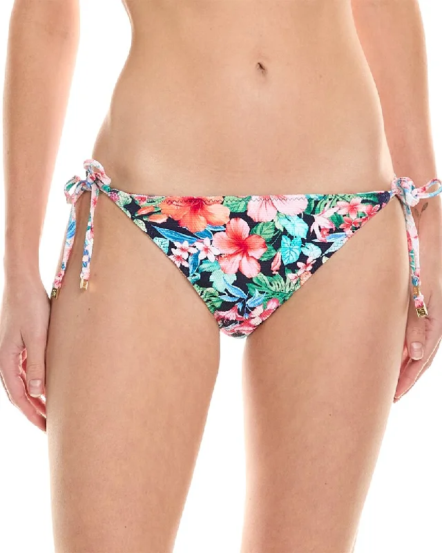 Tommy Bahama Island Cays Flora Reversible String Bikini Bottom Bikini with tassel trim, Fun, Sexy, Trendy