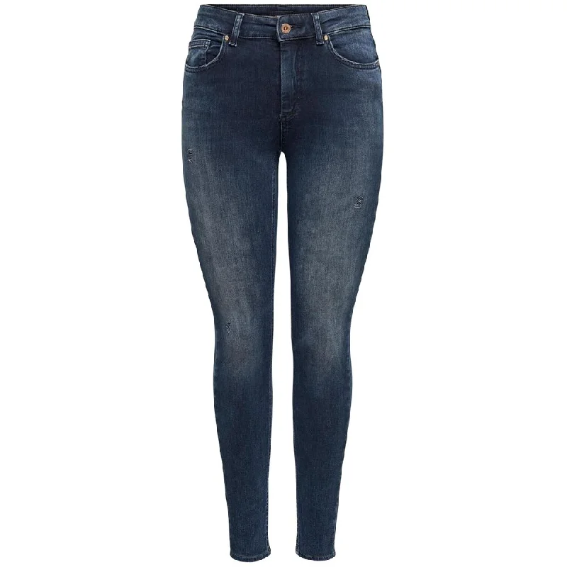 Blue Cotton Jeans & Pant Trendy Pleated Waist Jeans