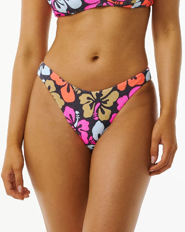 Hibiscus Heat Hi Cut Cheeky Bikini Bottoms in Multi Wrap bikini, Sexy, Trendy, Comfortable