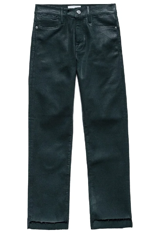 Le High Straight Raw Stagger Jean Classic Black Denim Jeans