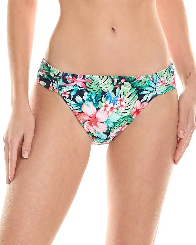 Tommy Bahama Island Cays Flora Reversible Hipster Bikini Bottom Bikini with frills, Feminine, Trendy, Sexy