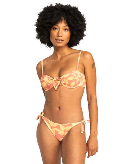 Uni Love Blows Bikini Bottoms in Canyon Clay 2 Tones Flower Tied side bikini, Adjustable, Sexy, Comfortable