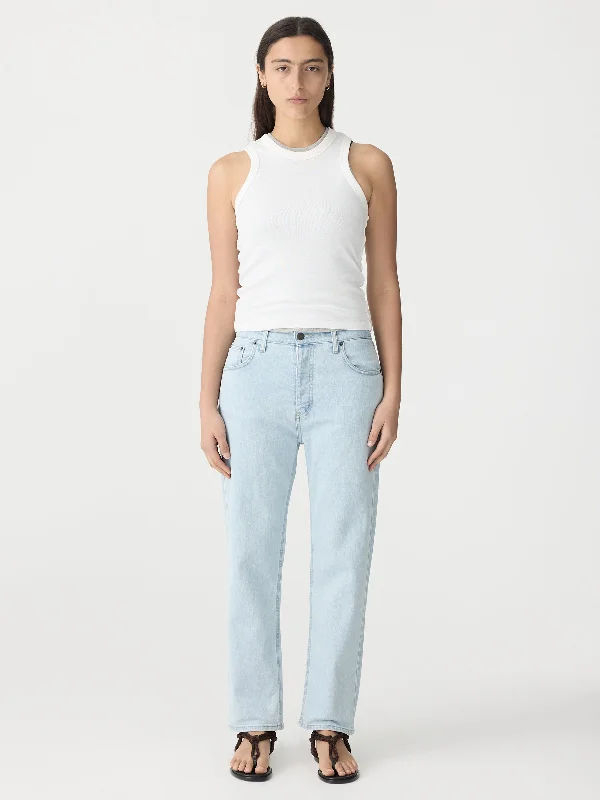 classic crop jean Trendy Paperbag Waist Jeans