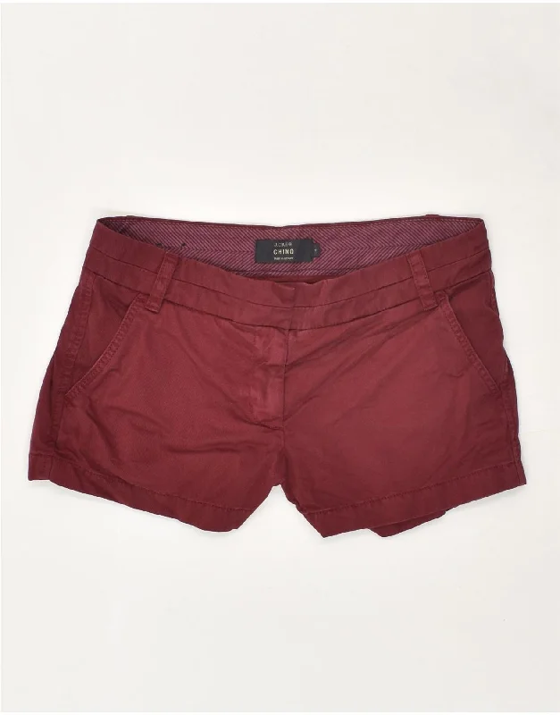 J. CREW Womens Chino Low Waist Hot Pants US 4 Small W32 Maroon Cotton Fashionable Jogger Pants