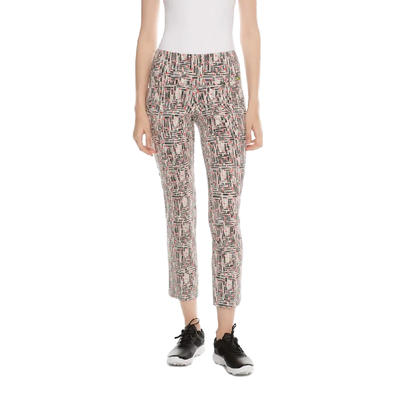 Swing Control Masters Ankle Pant - Maze Print Relaxed Linen Pants