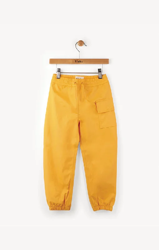 Splash Pants - Yellow Fashionable Button-Up Pants