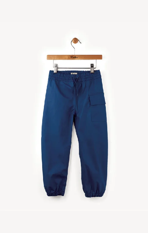 Splash Pants - Navy Trendy Velvet Pants