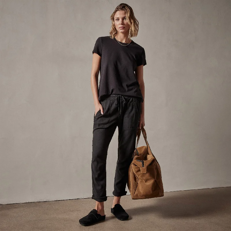 Soft Drape Pant - Black Trendy Tapered Pants