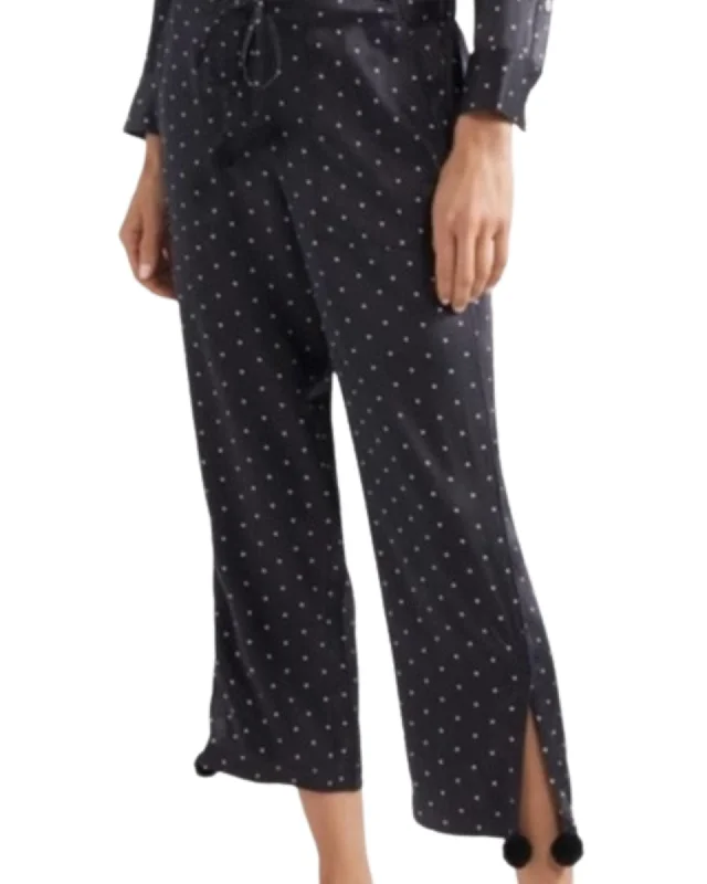 Silk Polka Dot Pants Formal Slim Pants