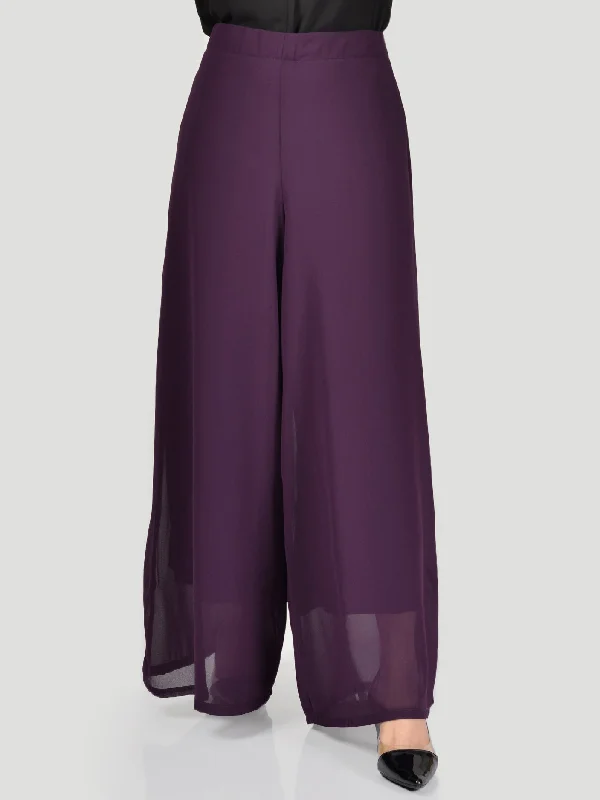 Palazzo Pants Warm Wool Trousers