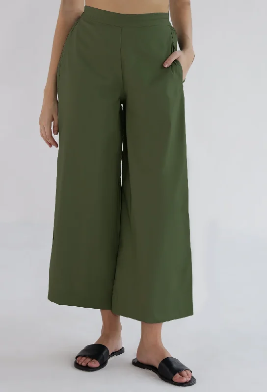 Essential Pants : Olive Biome Stretch Fit Pants