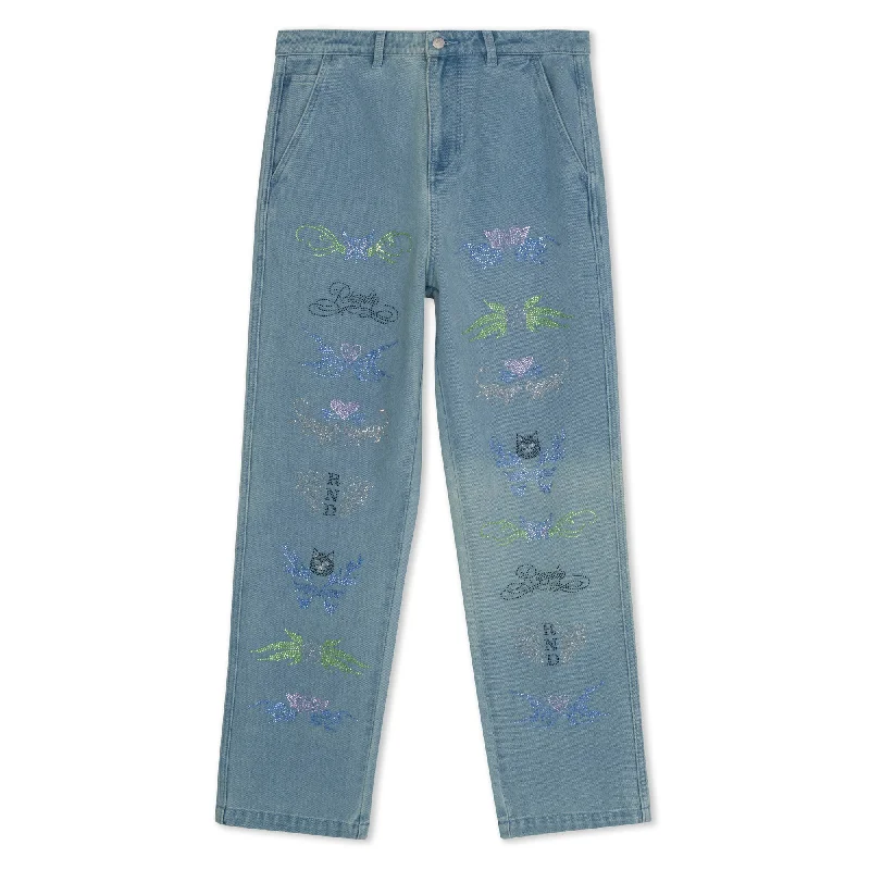 Hyaena Denim Pants (Medium Wash) High-Waist Trousers