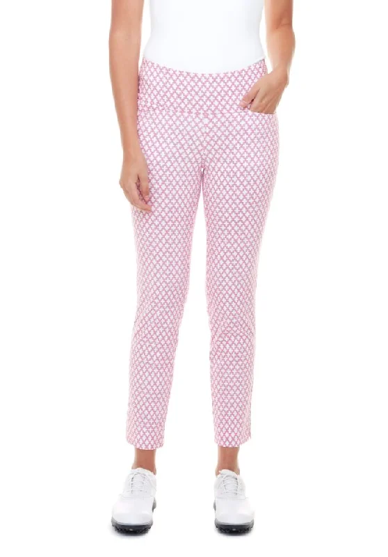 Swing Control KEYS Golf Ankle Touser Pant - Pink Slim-Fit Leggings