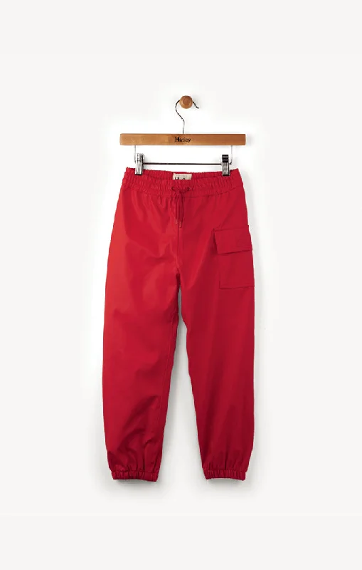 Splash Pants - Red Slim Fit Casual Pants