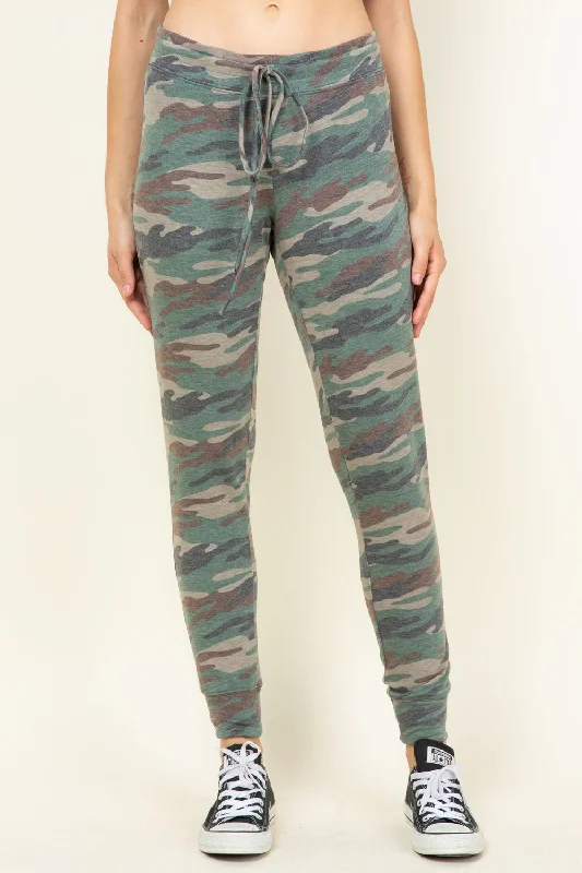 Monique Camo Pants Relaxed Lounge Trousers