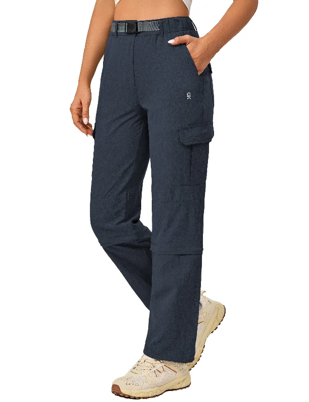 Women's Quick Dry Lightweight Zip-Off Convertible Cargo Pants Fashionable Sporty Pants