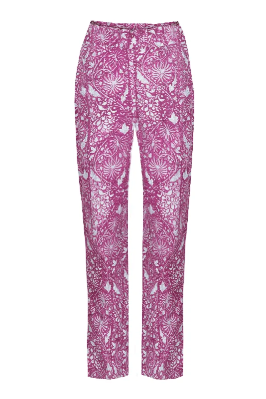 Gangtok Pant (Pink) Comfortable Pleated Pants