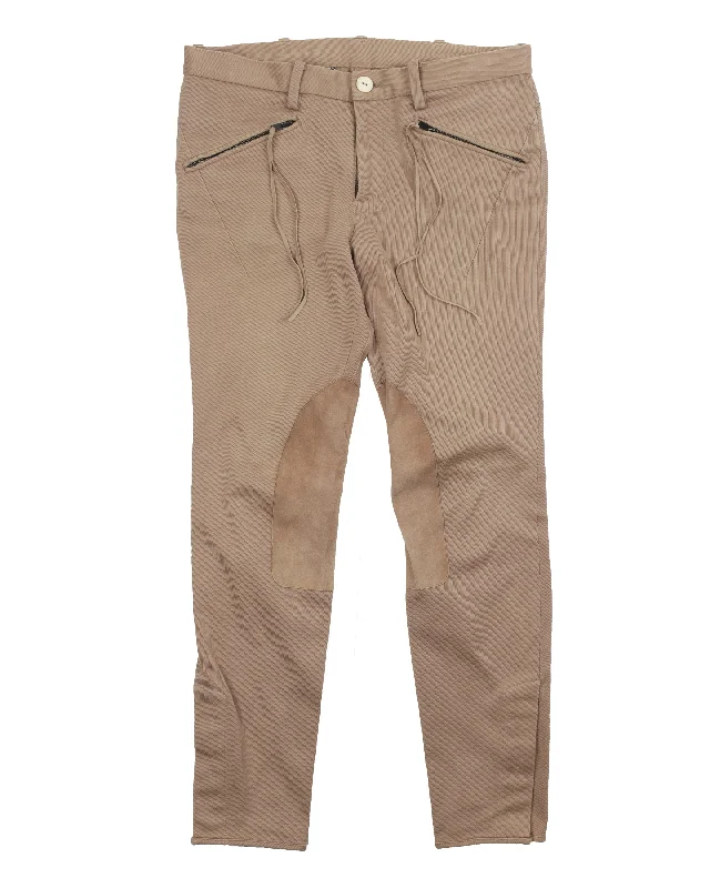 Khaki Cordoruy Pant (2007) "About A Boy" Trendy High-Waist Trousers