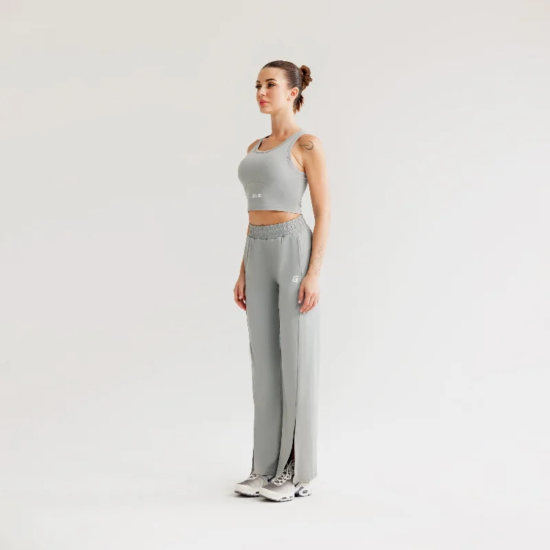 Flex Aura Flared Pants (Grey) Fashionable Sporty Pants