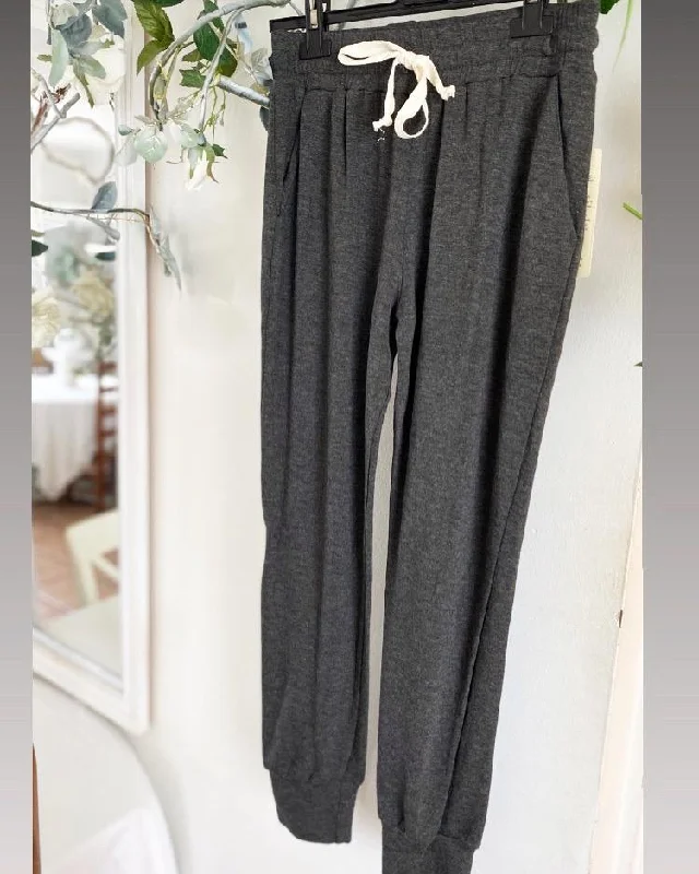 Charcoal Pant Jogger Warm Wool Trousers