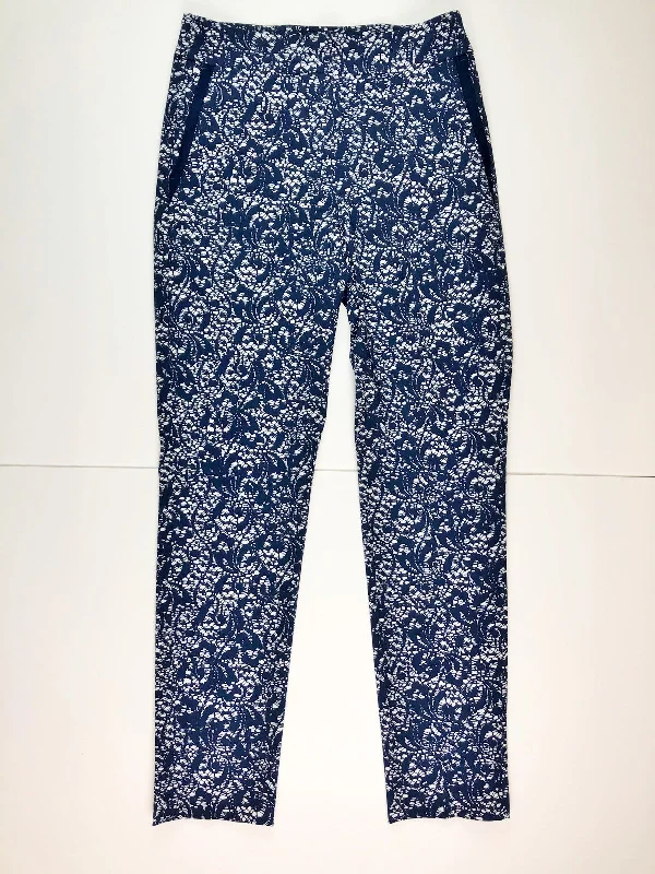 EP NY 39.5" Bicolor Lace Print Ankle Pant | SPF 50 Cozy Fitted Pants