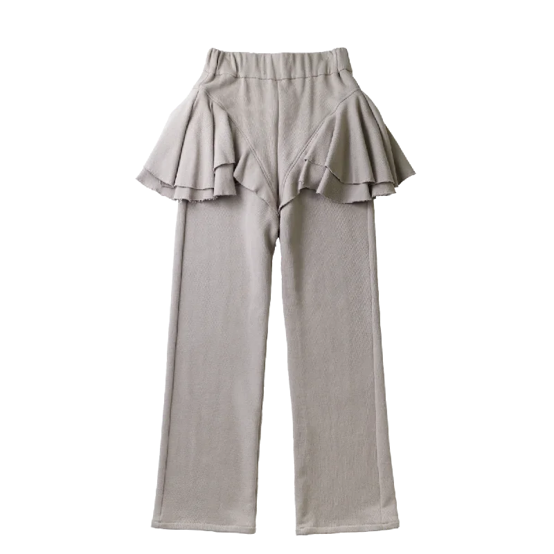 Fleece frill pants Classic Cropped Pants