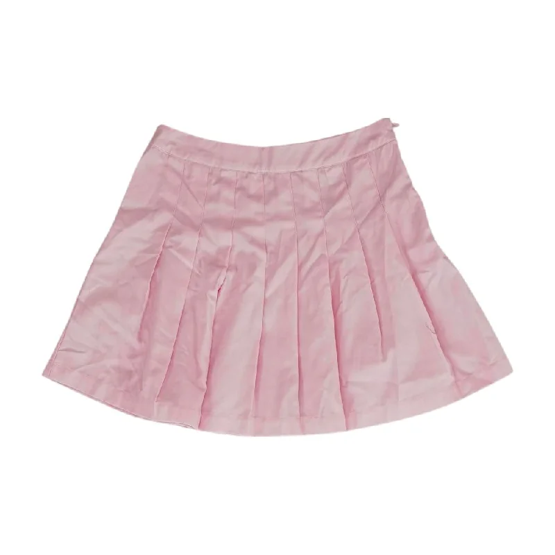 Pink Solid Mini Skirt denim skirt durable