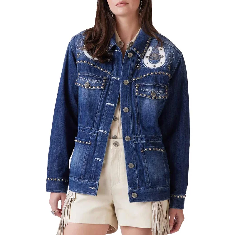 Double D Ranch Women's Ranch Rodeo Jean Jacket Rayon Jacket Velvet Jacket Corduroy Jacket