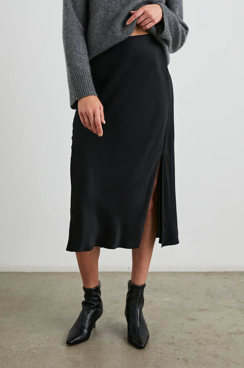 Maya Midi Skirt ribbed skirt waist