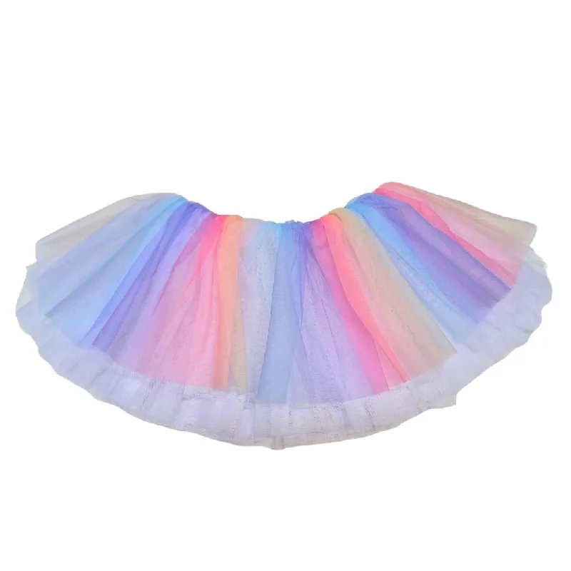 Rainbow Multi-layer Tulle Skirt corduroy skirt durable