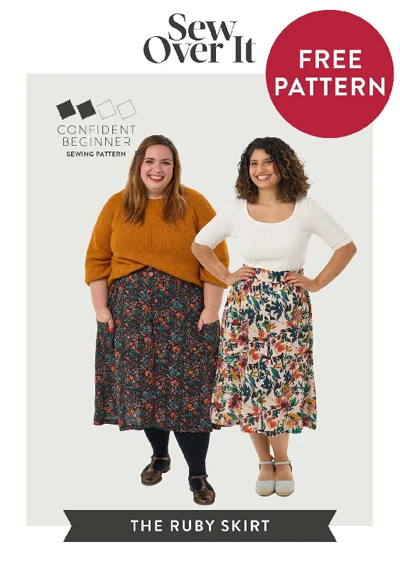 Ruby Skirt PDF Sewing Pattern belted skirt waist