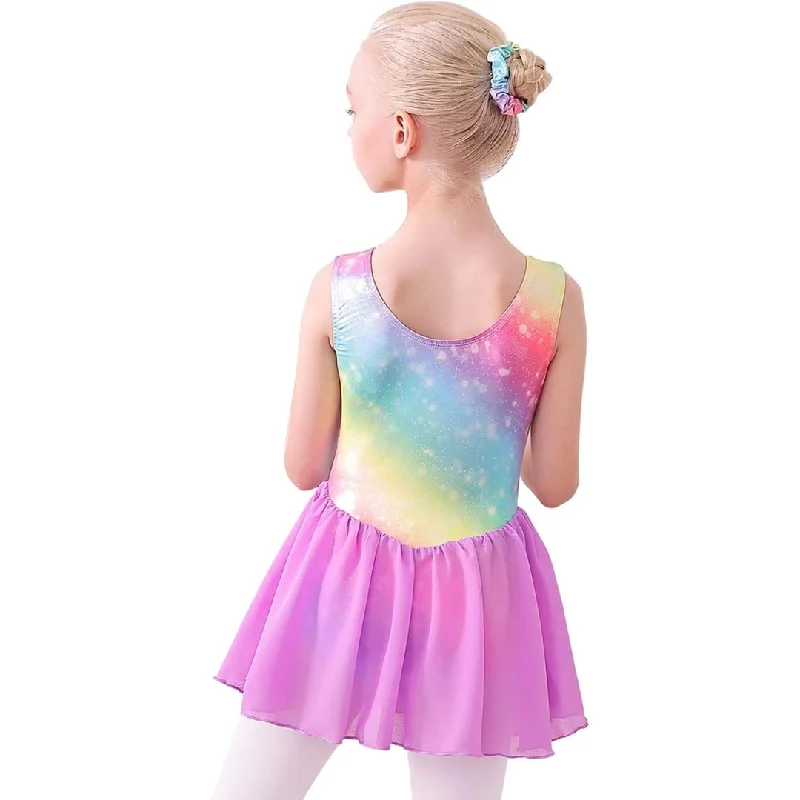 Multicolour Unicorn Leotard with Skirt and Scrunchy wool skirt sturdy