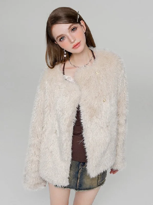 Simple Environmentally Friendly Fur Jacket WAE0022 Cotton Jacket Linen Jacket Terry Jacket