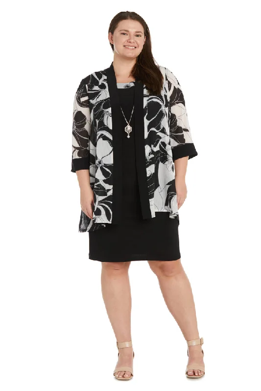 R&M Richards 1332W Plus Size Mother of the Bride Jacket Dress Toggled Jacket Drawstring Jacket Belted Jacket